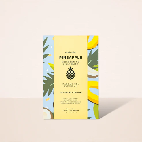MaskerAide Pineapple Brightening Jelly Mask, 3pcs